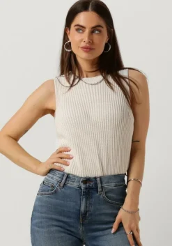 gebroken wit drykorn top noara