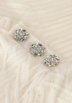 gebroken wit liu jo trui maglia chusa m/l color stitch