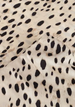 gebroken wit neo noir midirok bovary desert dot skirt