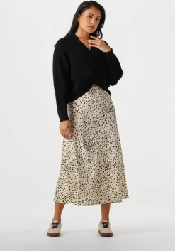 gebroken wit neo noir midirok bovary desert dot skirt