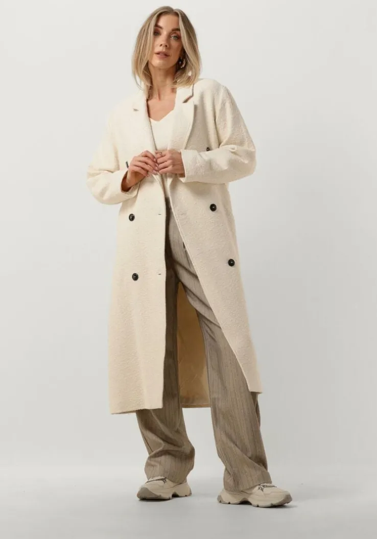 gebroken wit ruby tuesday mantel may longdouble breasted coat