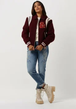 SCOTCH & SODA sweater fringe tape oversized raglan sleeved sweater>DAMES Truien & Vesten