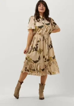SECOND FEMALE midi jurk brezza dress>DAMES Jurken