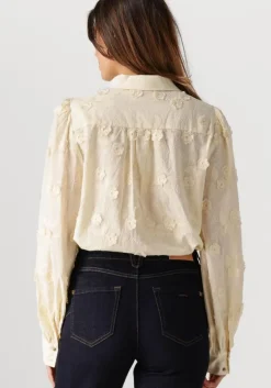 gebroken wit summum blouses longsleeve blouse 3d flower