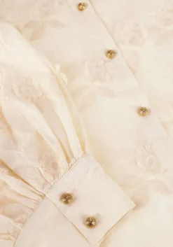 gebroken wit summum blouses longsleeve blouse 3d flower