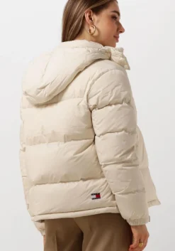gebroken wit tommy jeans gewatteerde jas tjw alaska puffer ex