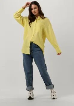 ALIX THE LABEL gele blouses ladies woven linen lyocell blouse>DAMES Blouses