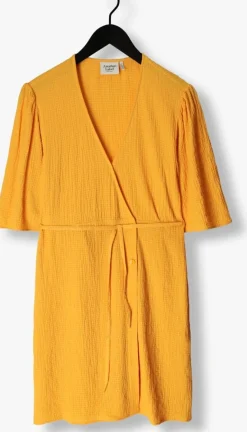 ANOTHER LABEL gele mini jurk deja dress s/s><noscript><img width=