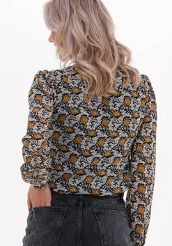 COLOURFUL REBEL gele blouses chelsea paisley flower ruffle blouse><noscript><img width=