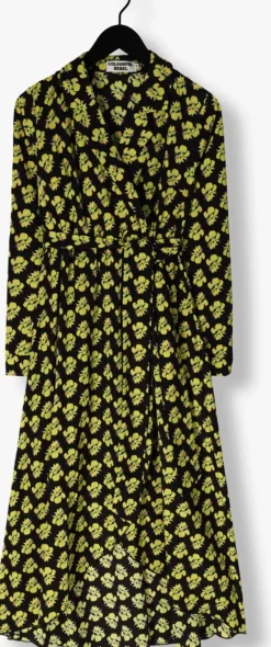 COLOURFUL REBEL gele maxi jurk vivian big flower maxi dress><noscript><img width=