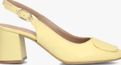 LINA LOCCHI gele slingbacks 010-150>DAMES Hakken|Slingbacks