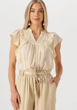 NEO NOIR gele blouses jayla s voile top>DAMES Blouses