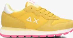 gele sun68 lage sneakers ally solid nylon