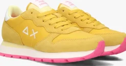 gele sun68 lage sneakers ally solid nylon