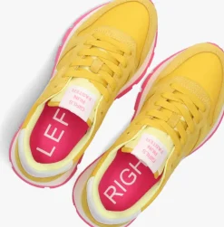 gele sun68 lage sneakers ally solid nylon