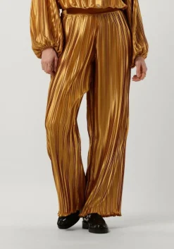 gouden amaya amsterdam wijde broek abby plisse pants