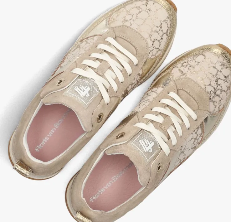 gouden floris van bommel lage sneakers sfw-10132 mari