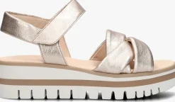 gouden gabor platte sandalen 622.1