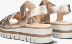 gouden gabor platte sandalen 622.1