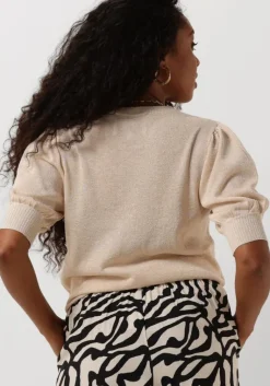 MINUS en t-shirt liva puff sleeve metallic knit pullover><noscript><img width=