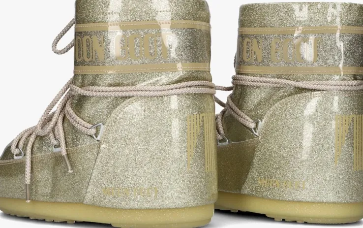 gouden moon boot snowboots icon low glitter