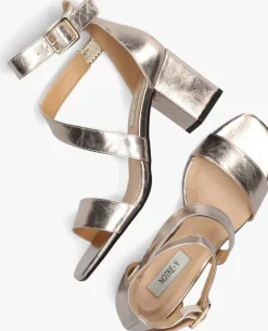 gouden notre-v sandalen met hak 16036