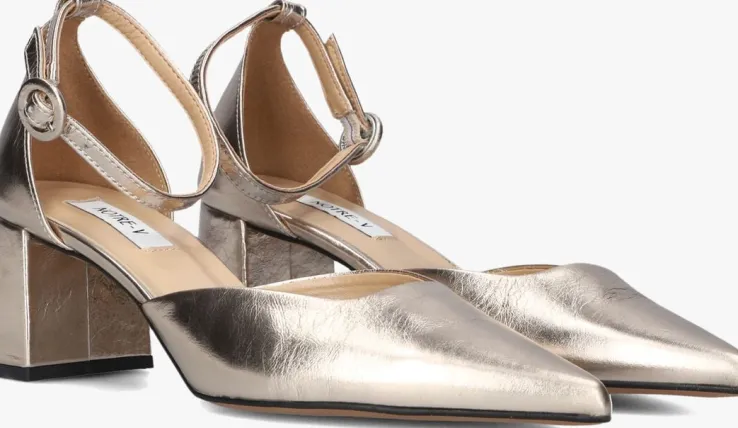 gouden notre-v sandalen met hak 35518