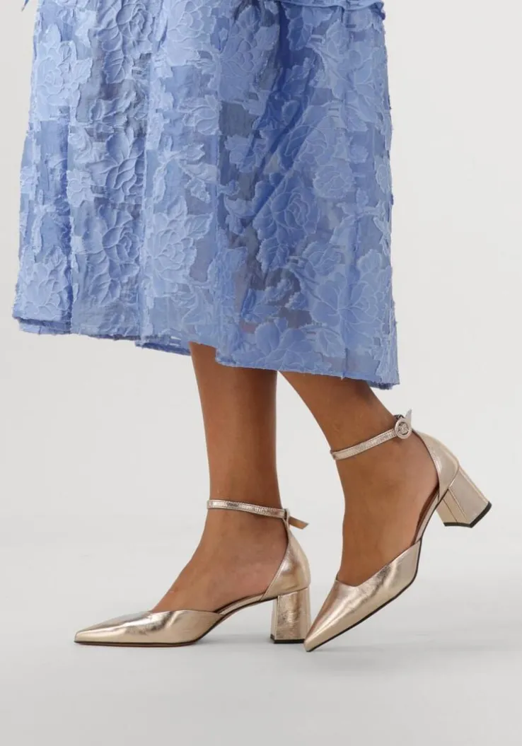 gouden notre-v sandalen met hak 35518