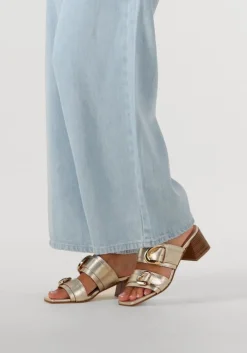 gouden stefano lauran sandalen met hak 23118