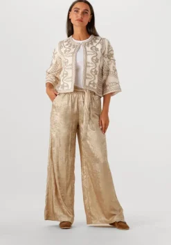 SUMMUM en pantalon pants metallic lamee>DAMES Broeken