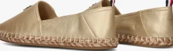 gouden tommy hilfiger espadrilles th flat