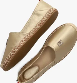 gouden tommy hilfiger espadrilles th flat