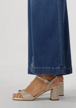 gouden unisa sandalen met hak moraty