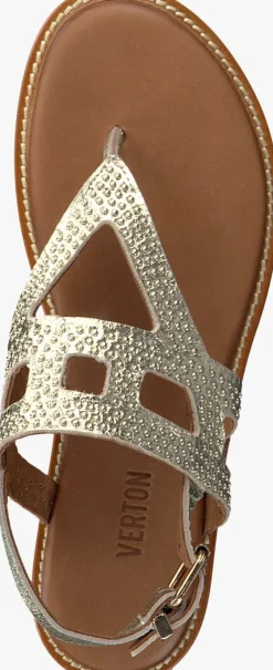 gouden verton platte sandalen s-10262