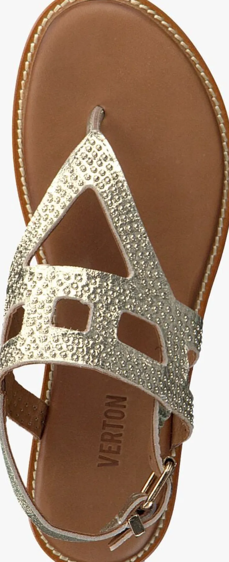 gouden verton platte sandalen s-10262