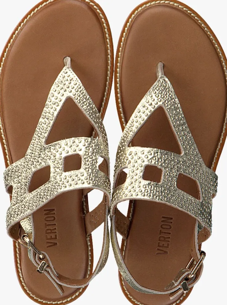 gouden verton platte sandalen s-10262