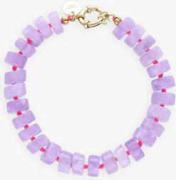 goudkleurig bonnie studios sieraad phil purple bracelet
