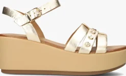 goudkleurig inuovo sandalen met hak 123124
