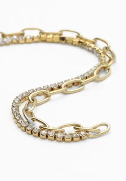 goudkleurig notre-v kettingen omfw22-019