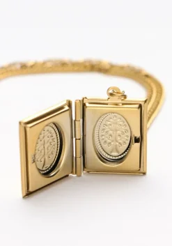 goudkleurig notre-v kettingen ketting met boek