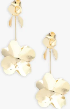 goudkleurig notre-v oorbellen big flowers