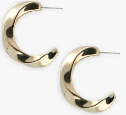goudkleurig notre-v oorbellen earring big twisted hoop