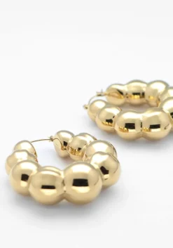 goudkleurig notre-v oorbellen earring#2