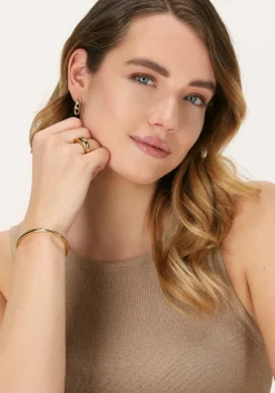 goudkleurig notre-v oorbellen oorbel schakel