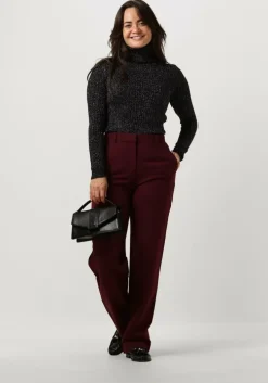 grijze access coltrui lurex knitted turtleneck top