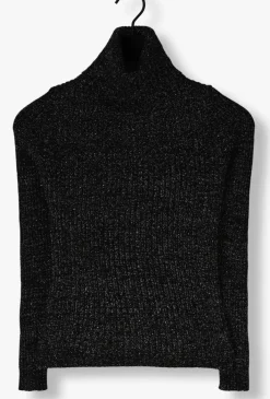 grijze access coltrui lurex knitted turtleneck top