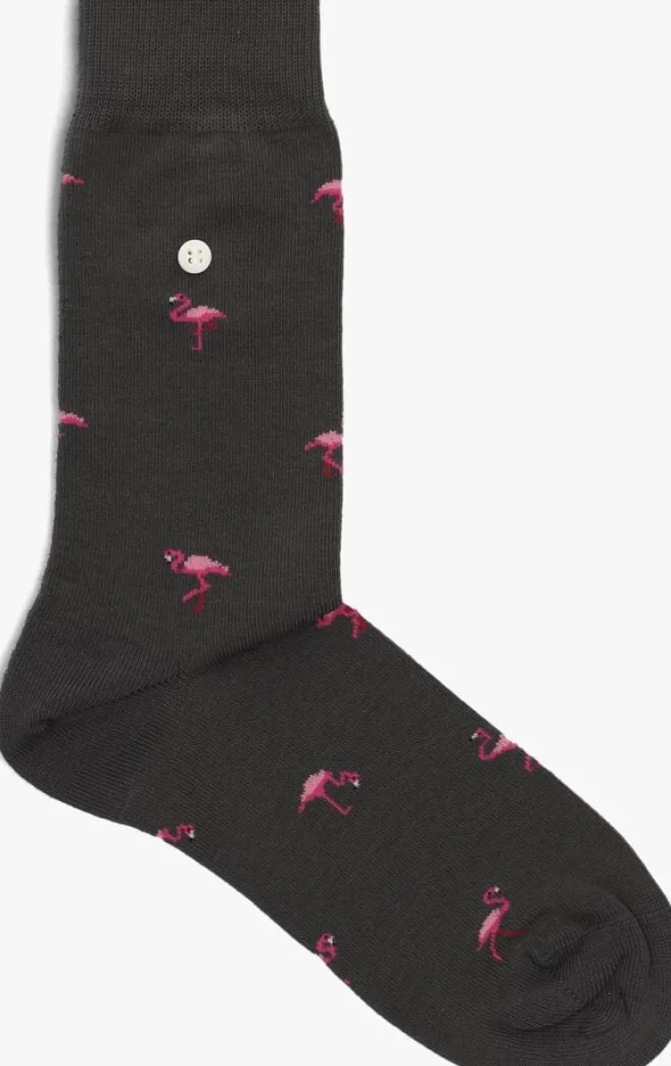 grijze alfredo gonzales sokken flamingos