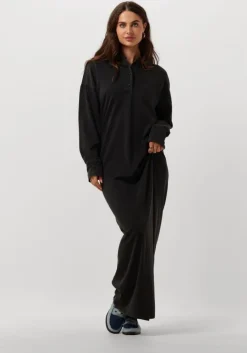 ALIX THE LABEL grijze maxi jurk ladies knitted maxi polo dress><noscript><img width=
