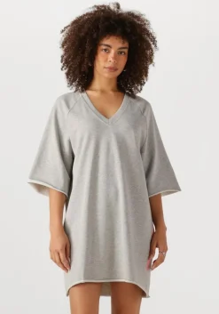 ALIX THE LABEL grijze mini jurk knitted sweat dress>DAMES Jurken