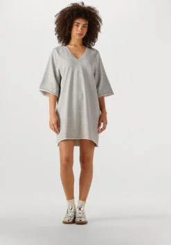 ALIX THE LABEL grijze mini jurk knitted sweat dress>DAMES Jurken